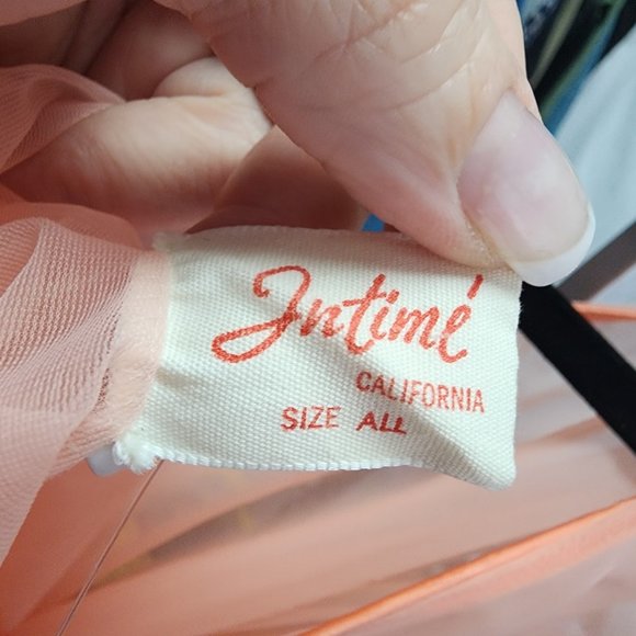 Vintage Intime Peach Lingerie Dress Size S/M - Picture 9 of 11